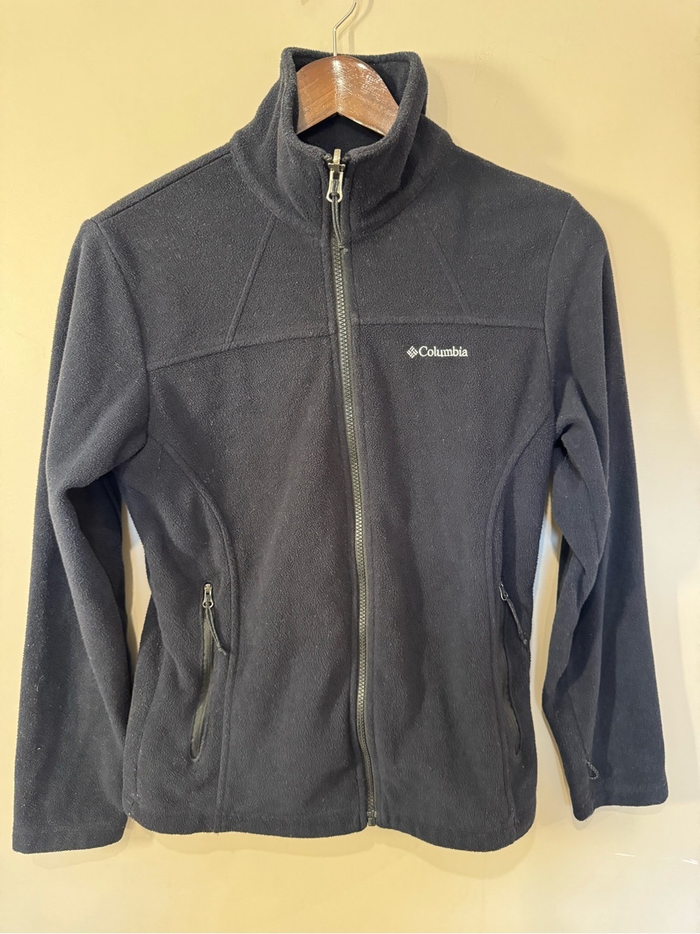 Columbia Black Full Zip Fleece Jacket Women’s Small Cozy Outdoor - Picture 3 of 8